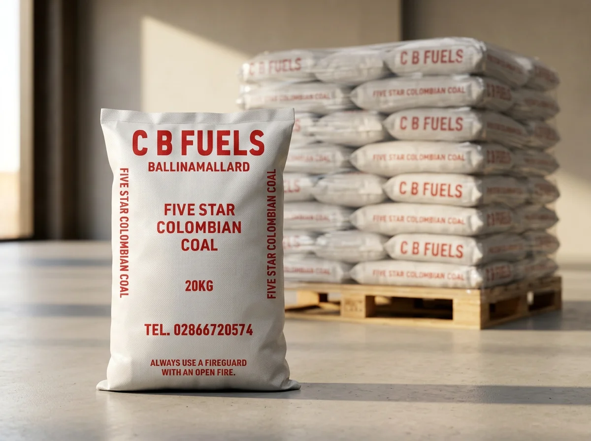 1 Tonne of Genuine Premium Colombian Coal - 50 x 20kg Bags