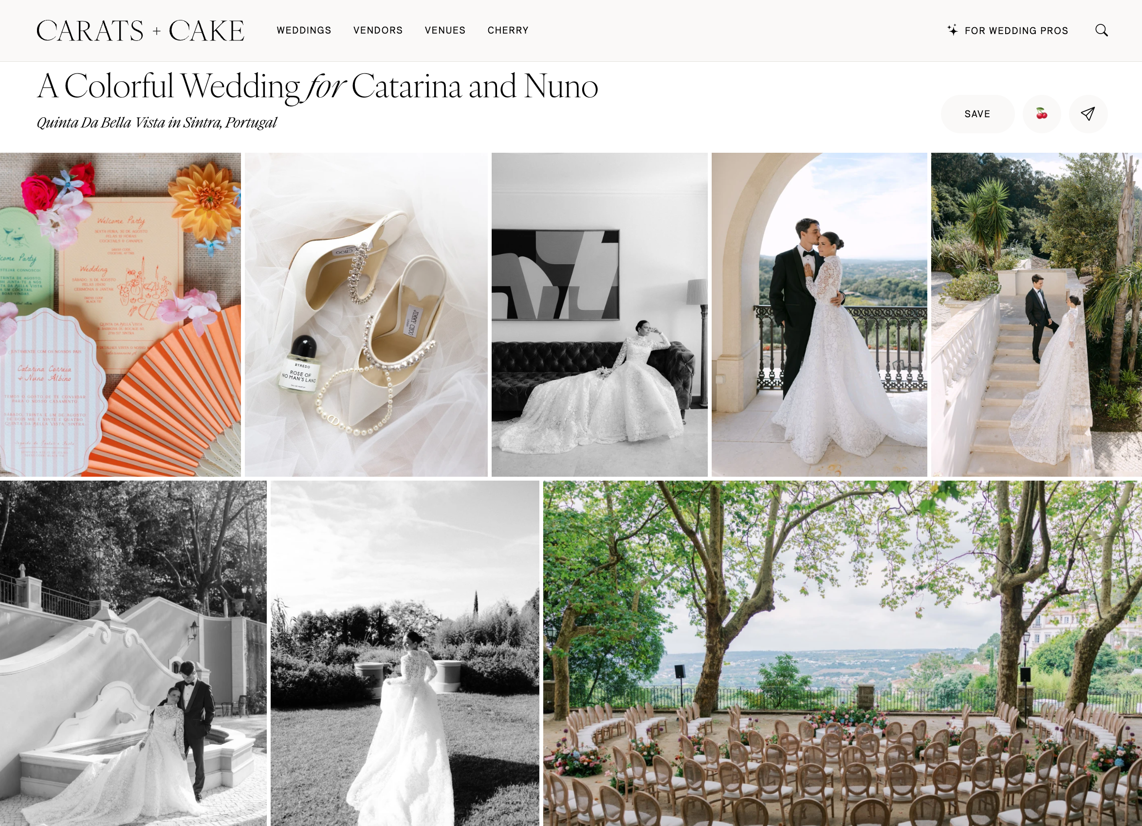 carats and cake sintra wedding video