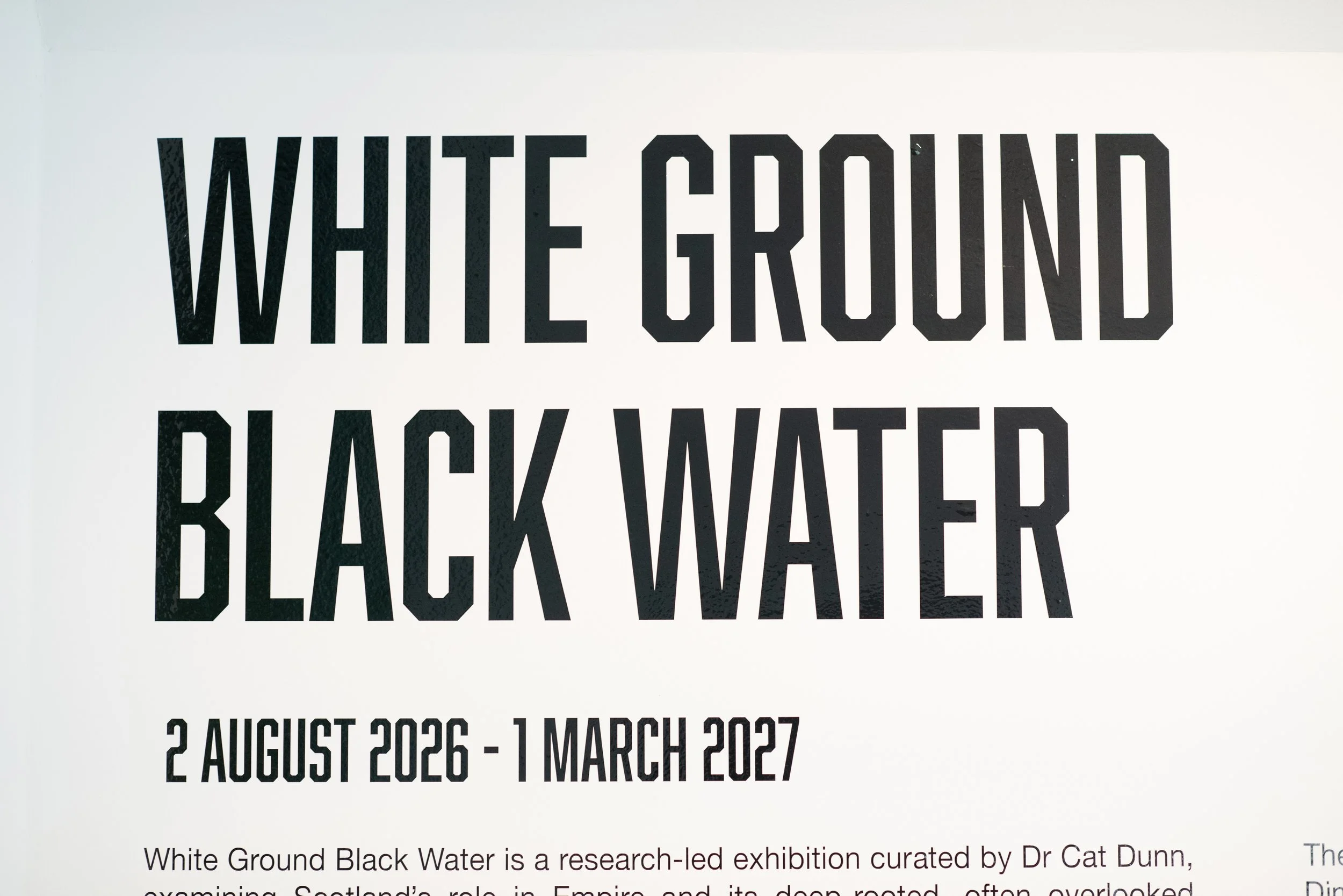 White Ground Black Water