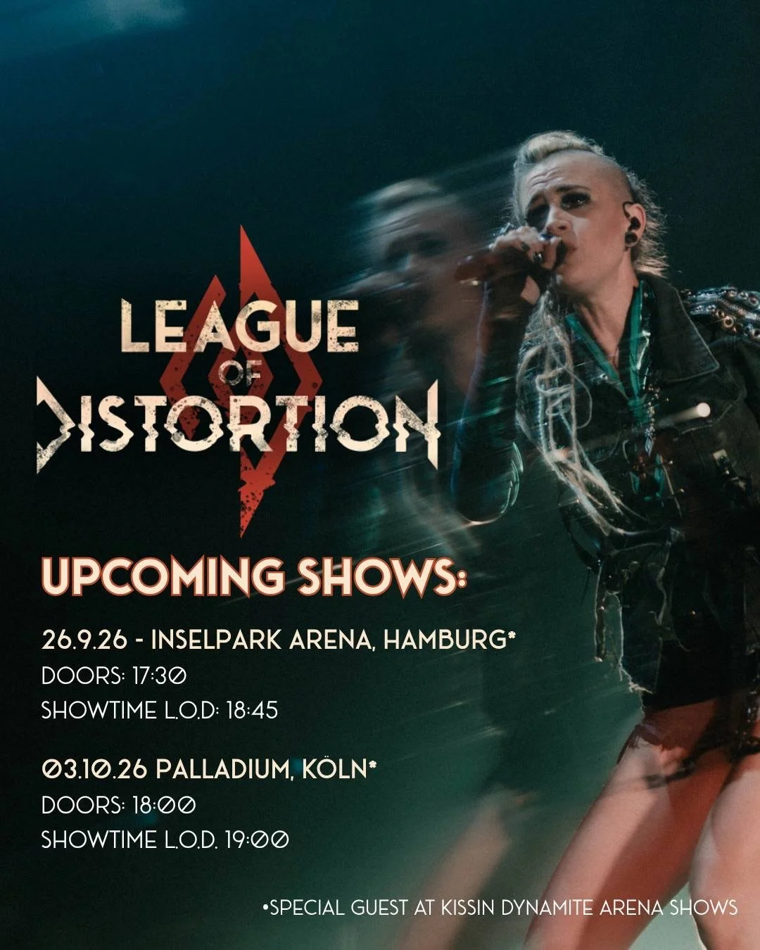 Lust auf League? 😏

Nach dem emotionalen Opening der BIG GOODBYE ARENA TOUR von @kissin_dynamite haben wir noch zwei Shows in zwei St&auml;dten vor uns.. 💋🧨

Deshalb kommt vorbei und lasst euch die Chance nicht entgehen, mit uns in diesen fetten V