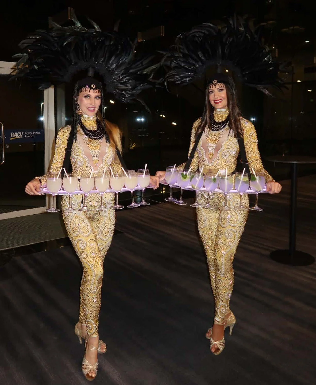 LED illuminated tray hostesses for photo opportunities Gold Coast 