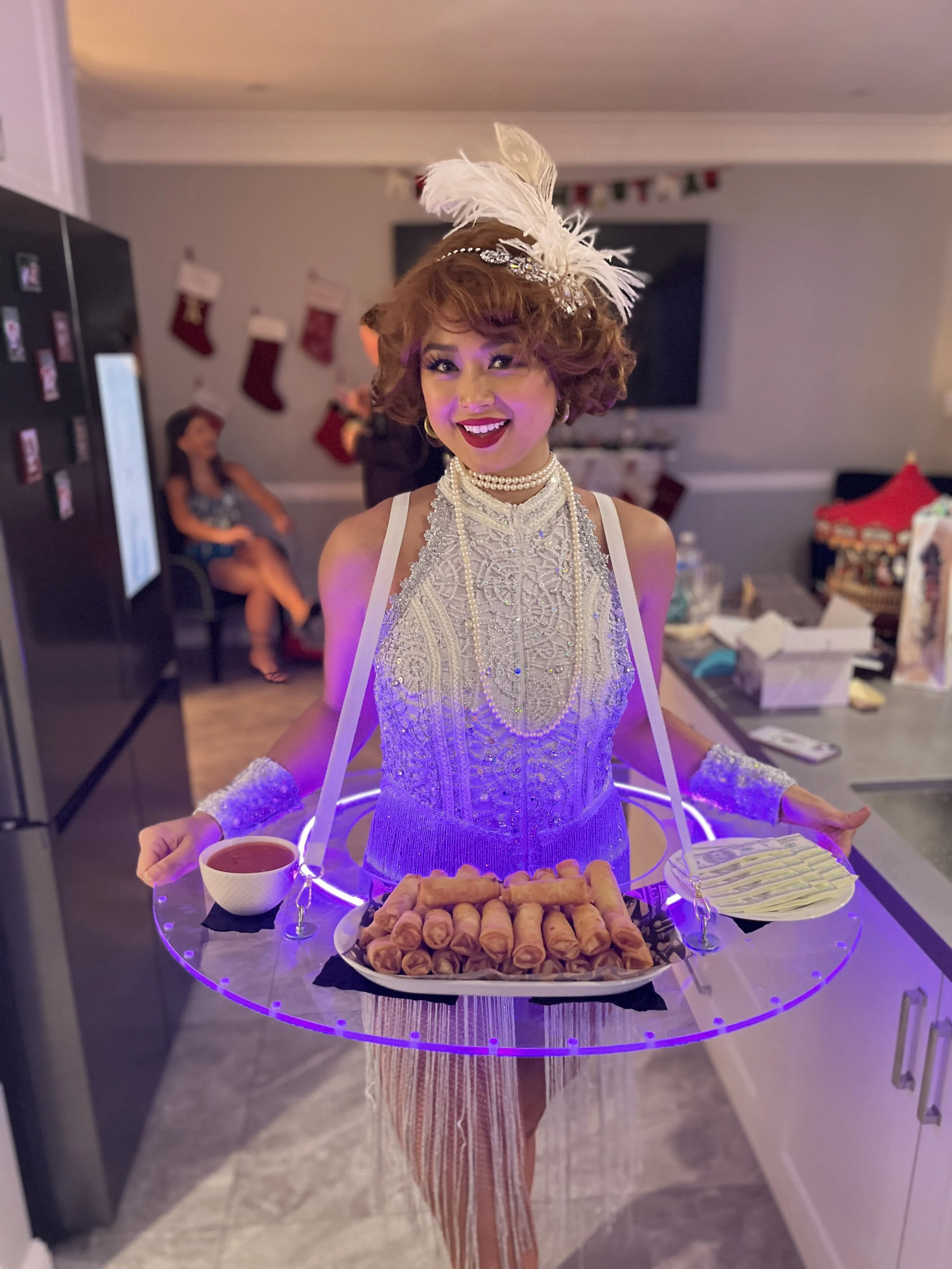 Illuminated LED tray service Gatsby roaming entertainment