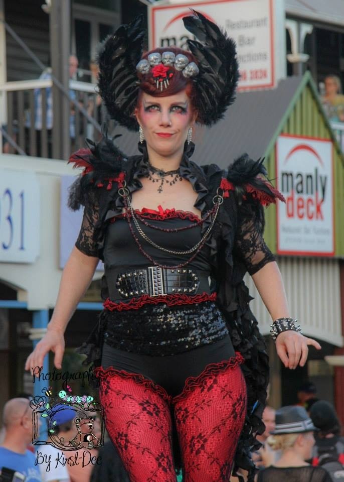 Halloween gothic dark costume stilt walking event entertainment Brisbane