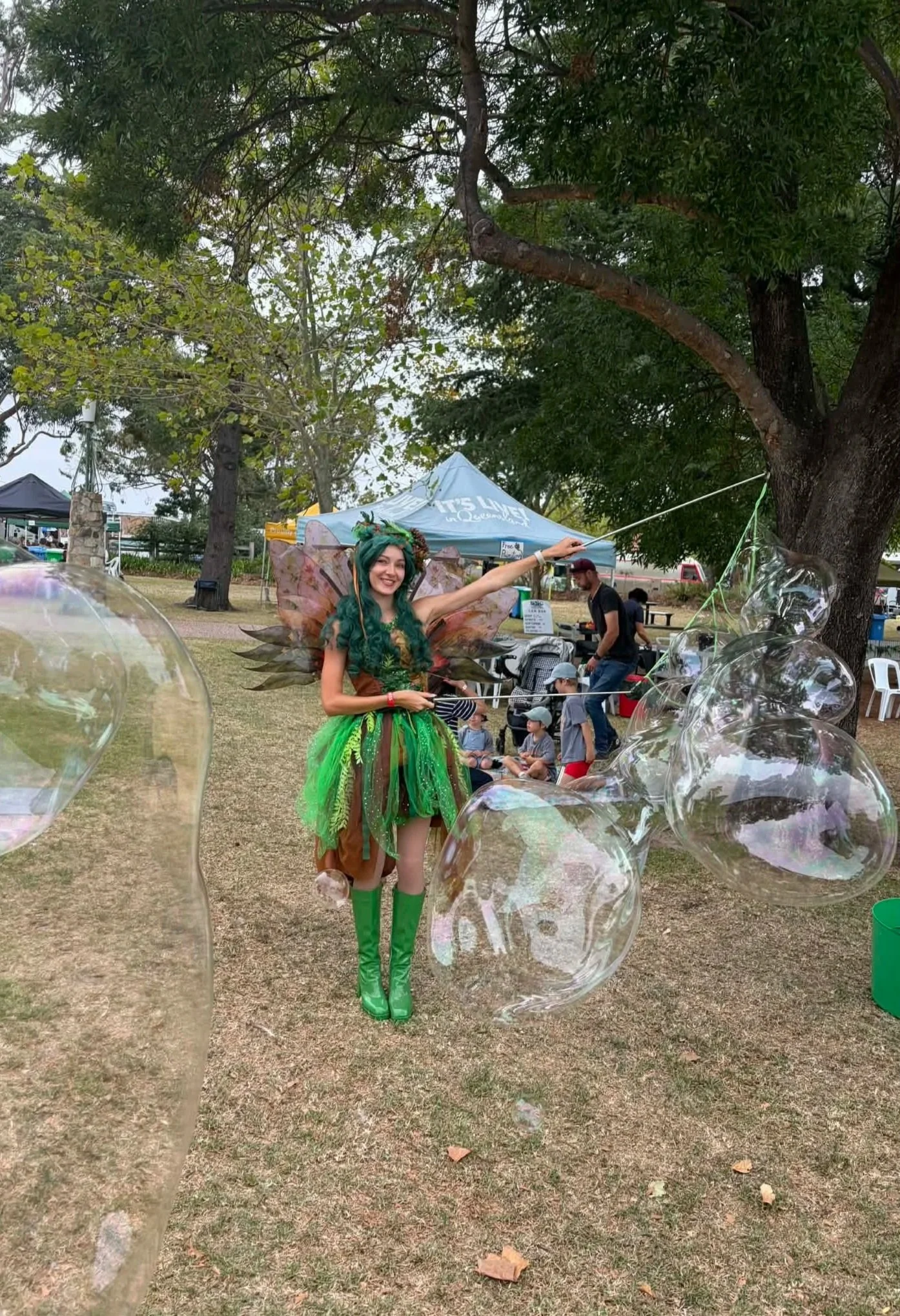 green fairy costume for children’s entertainment