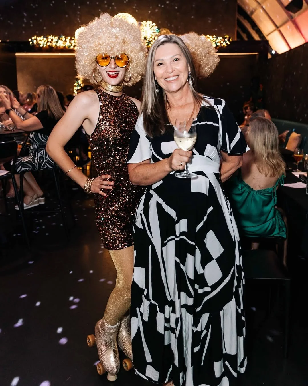 Gold disco diva entertainment for events, parties and celebrations.