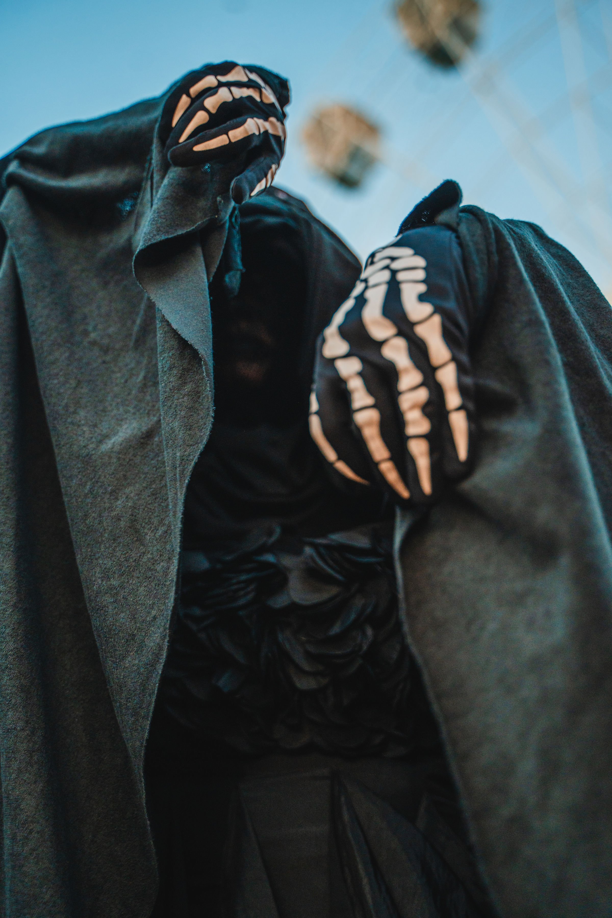 Halloween Death Eaters stilt walkers Sunshine Coast