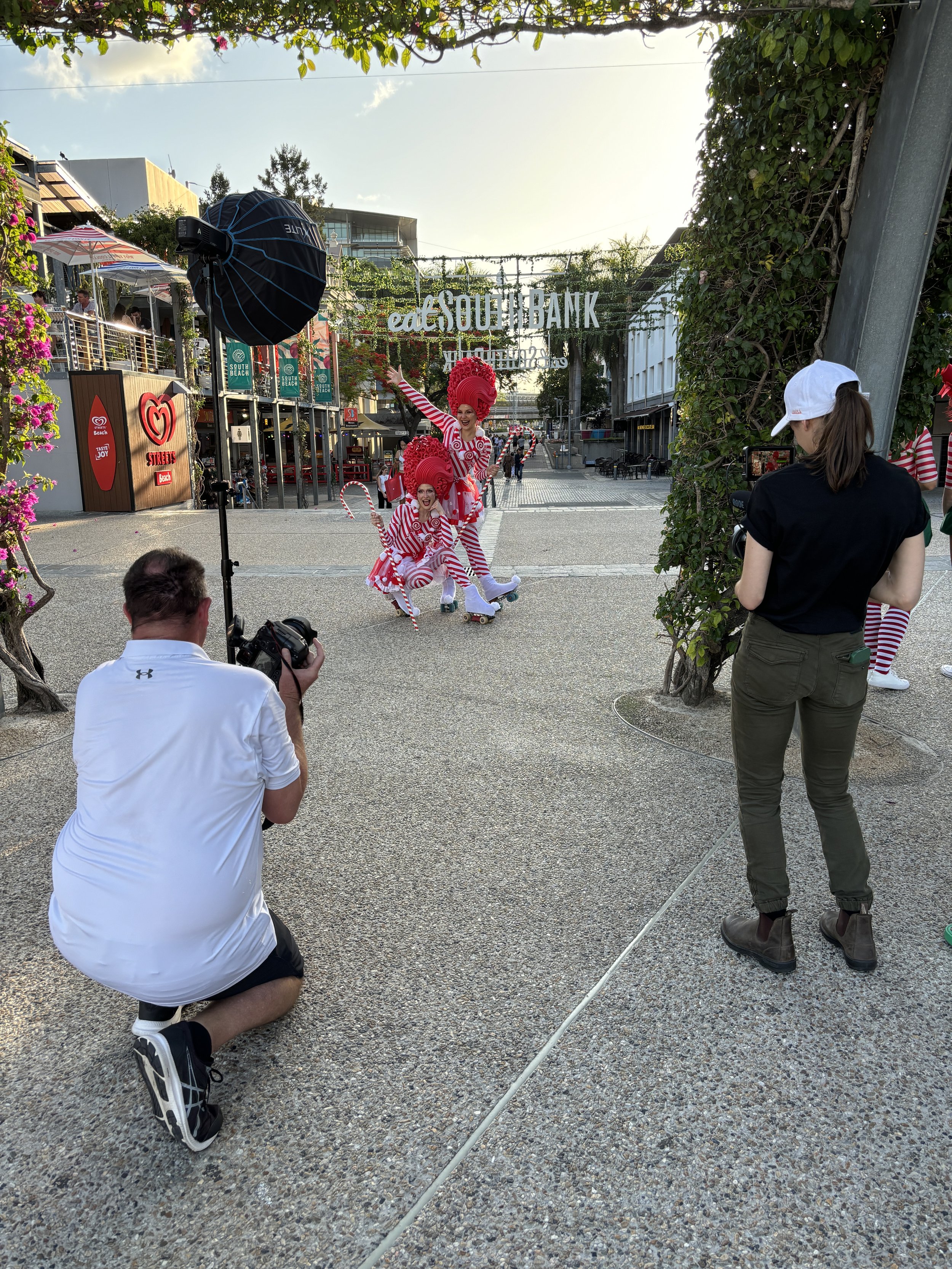 Christmas roller-skaters event entertainment Brisbane 