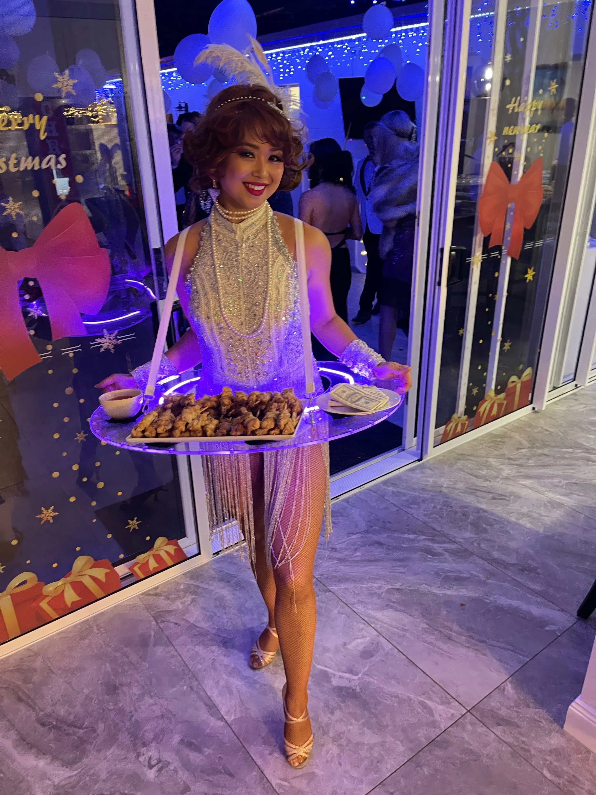 Illuminated LED tray service Gatsby roaming entertainment