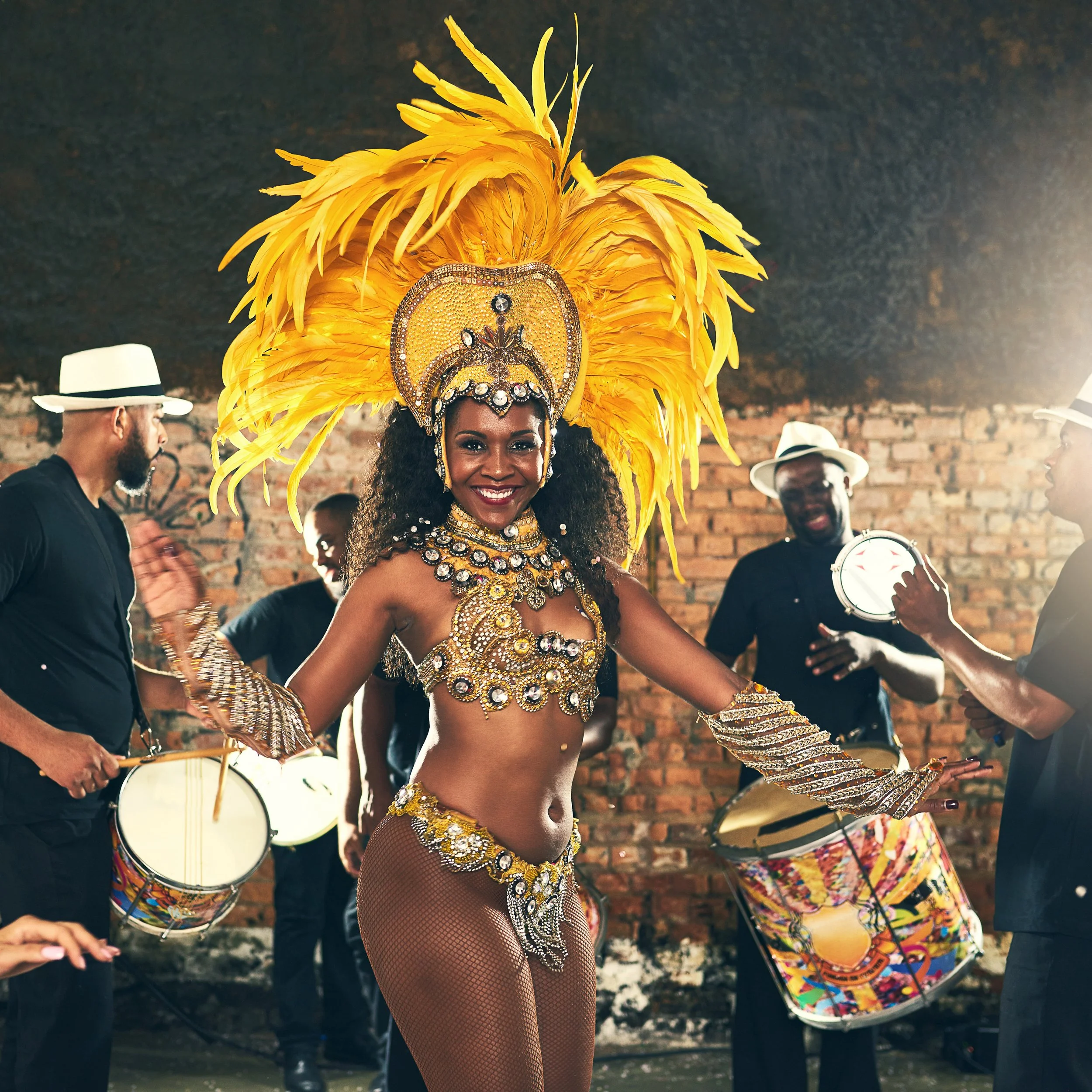 Latin Fiesta themed entertainment samba Brazil dancers Brisbane roving entertainment Eyes Up Events
