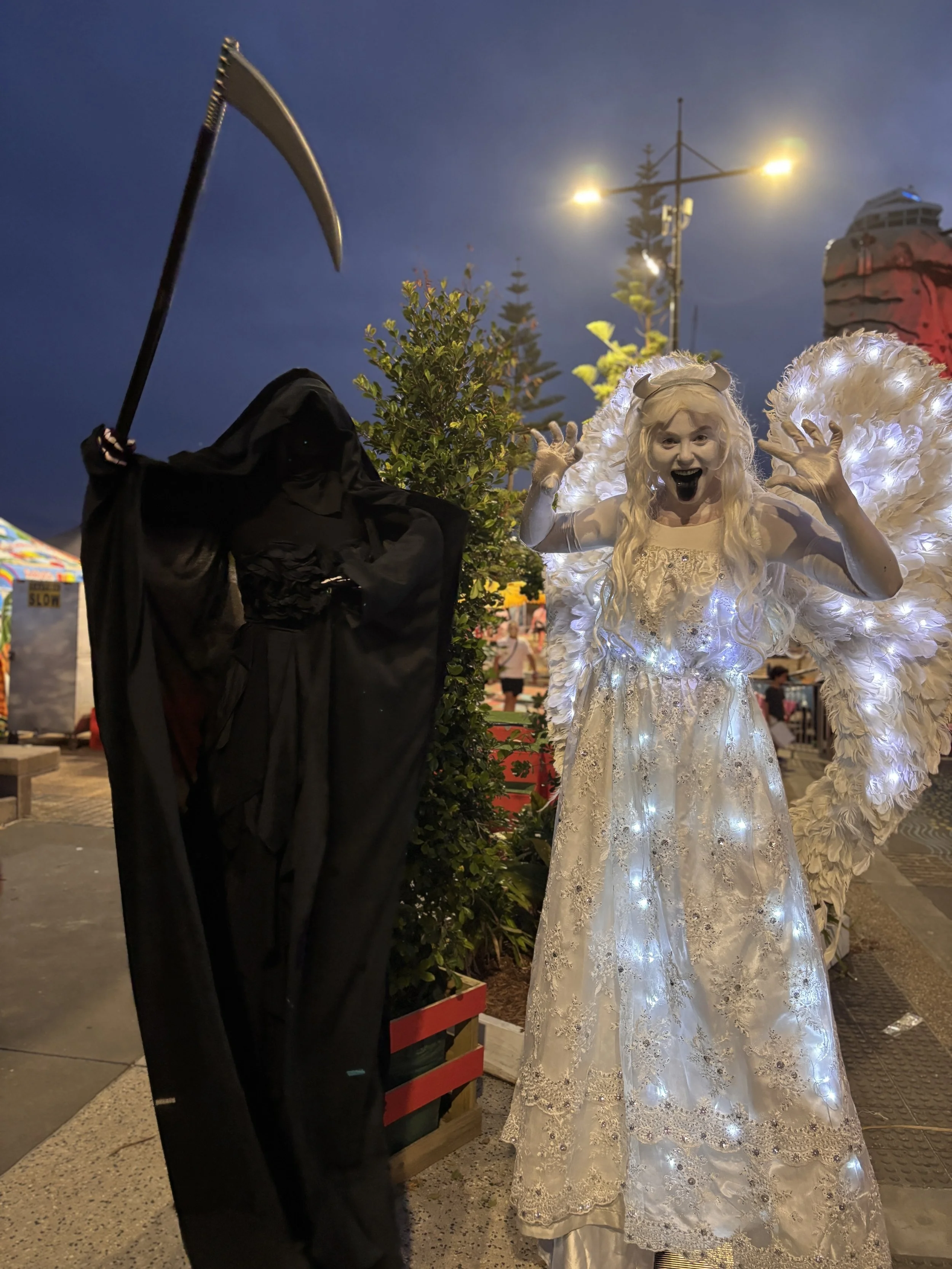 Stilts halloween performers gold Coast event 