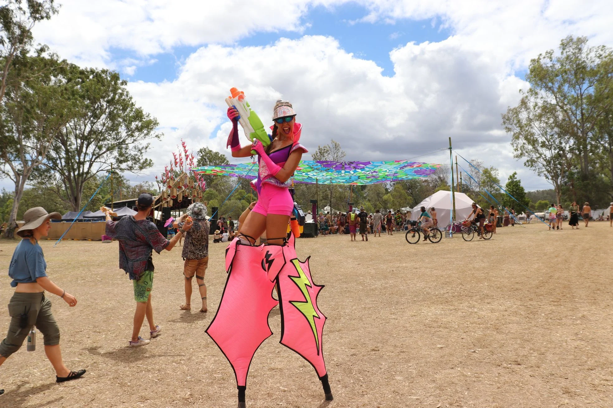 Water characters on stilts, event entertainment Brisbane