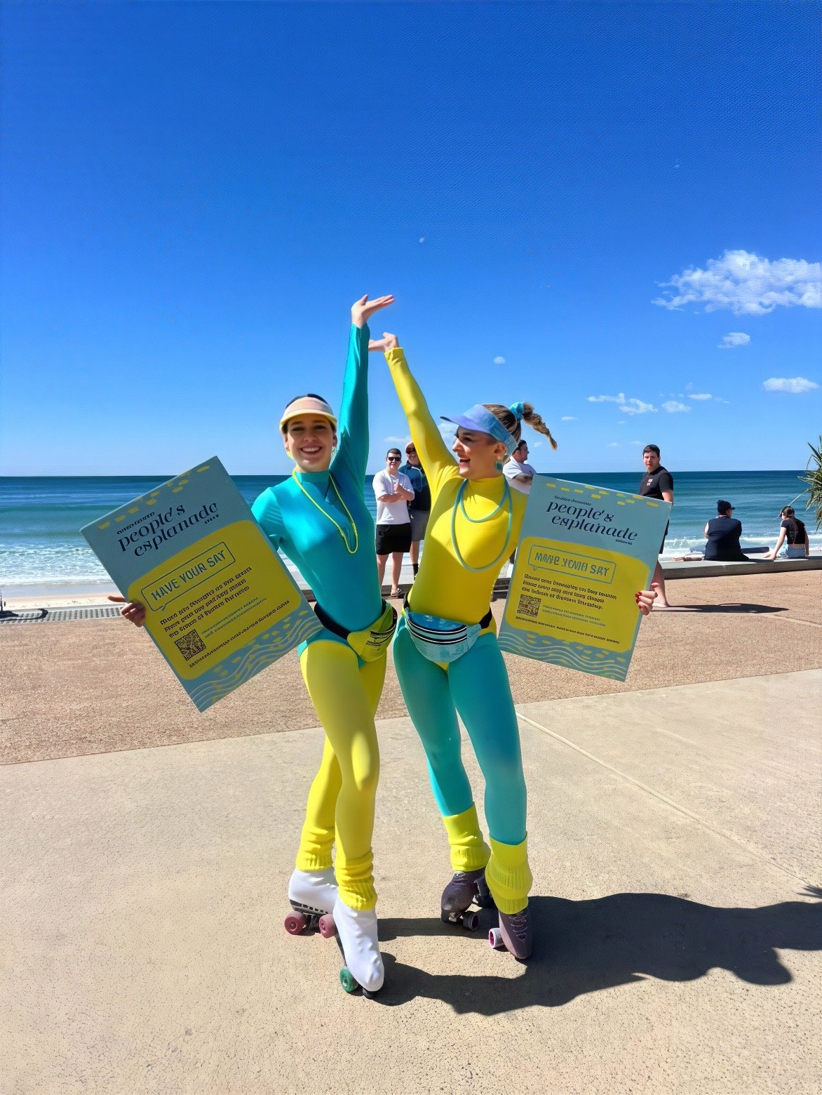 Custom costume rollerskaters