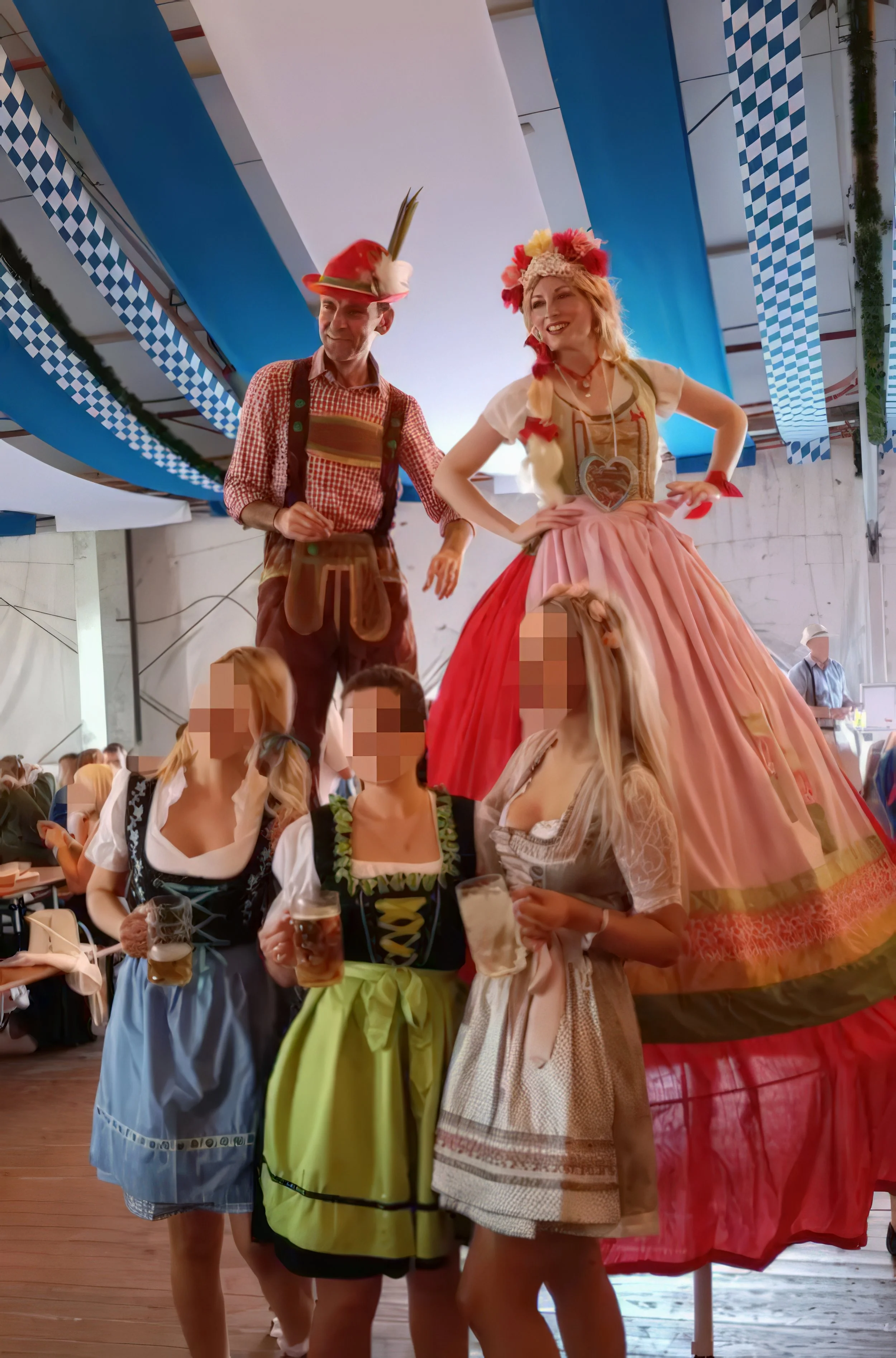 Oktoberfest traditional stilt walkers event entertainment Brisbane