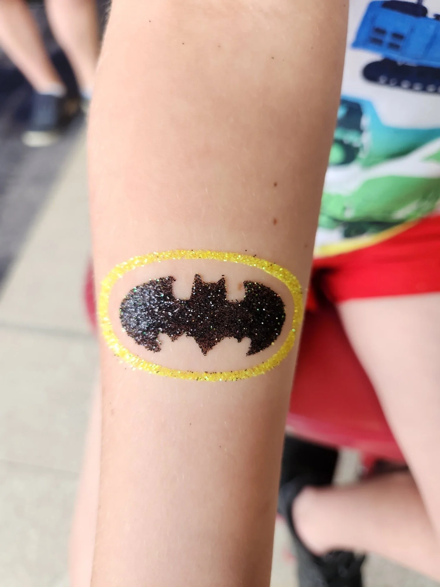 Sparkly glitter tattoos loved by children at Gold Coast fun days and community celebrations.