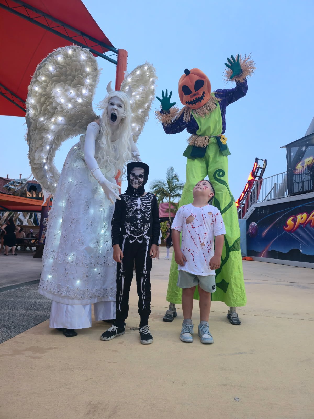 Sunshine Coast scary halloween stilts entertainment