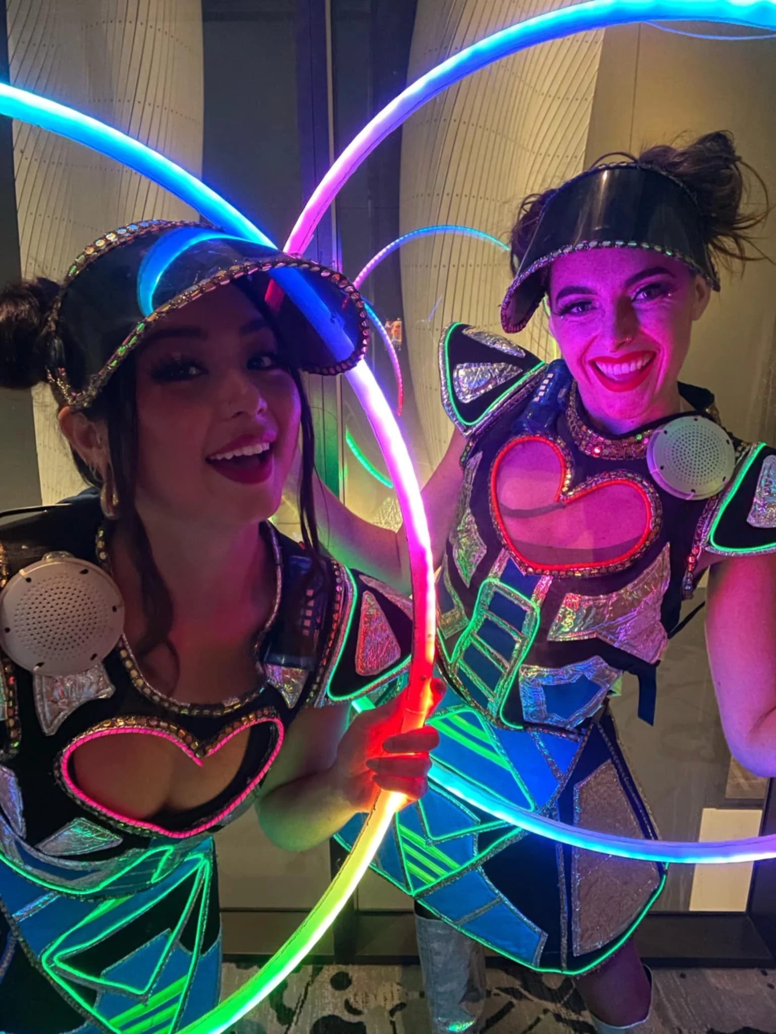 Glow in the dark performers Brisbane event entertainment