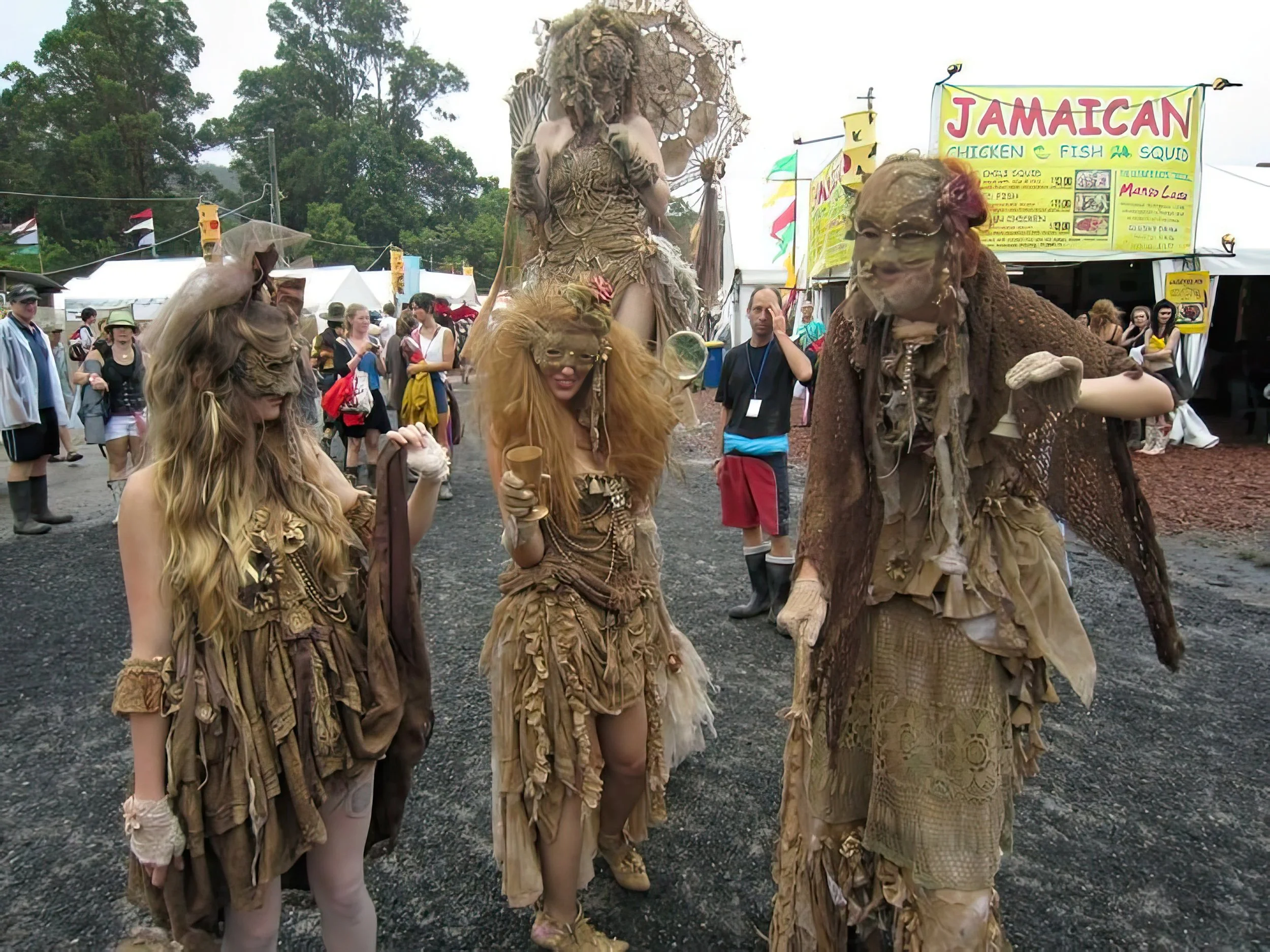 Dark circus themed event, Brisbane entertainment, tarnished ground roving and stilts performers