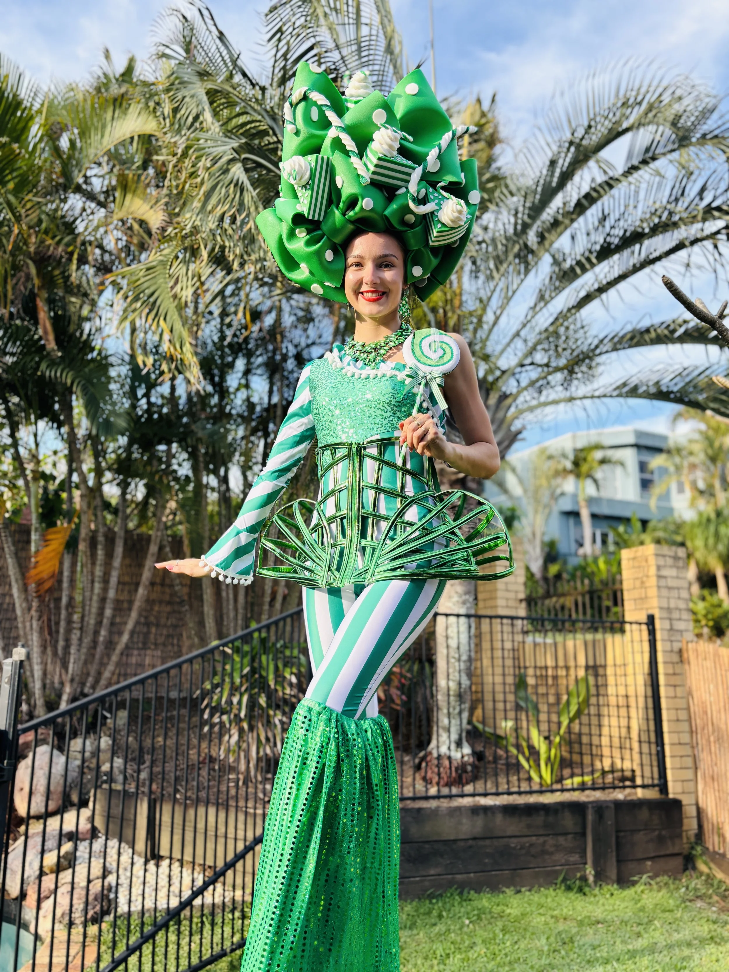 Stilt walkers Brisbane QLD Christmas carols