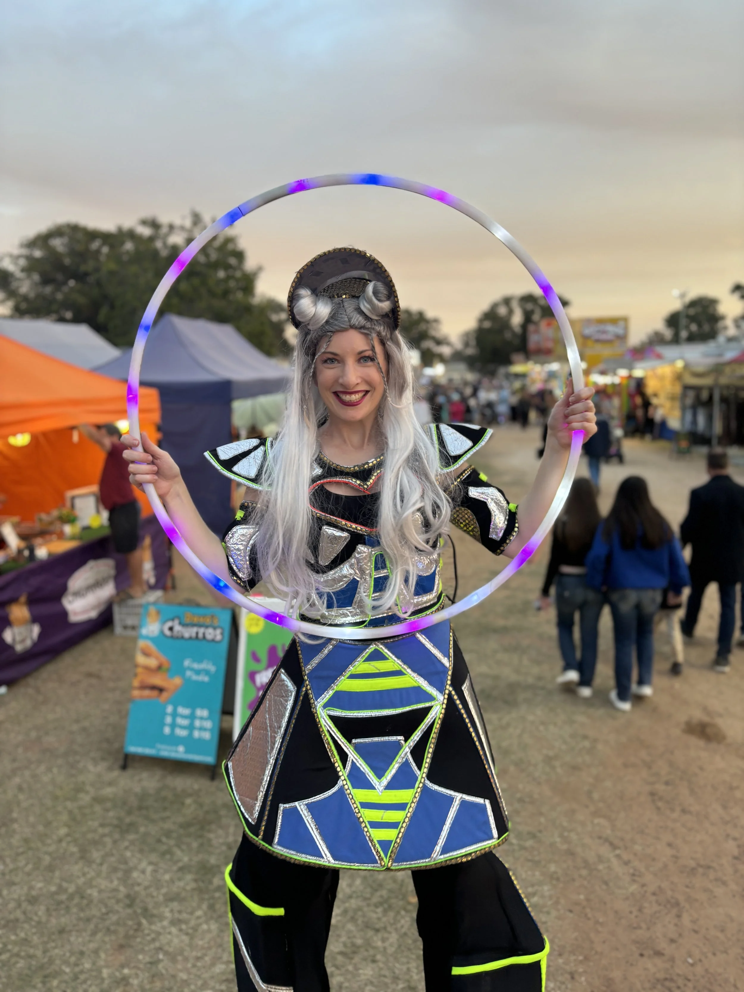LED Illuminated stilt walkers galaxy Gold Coast