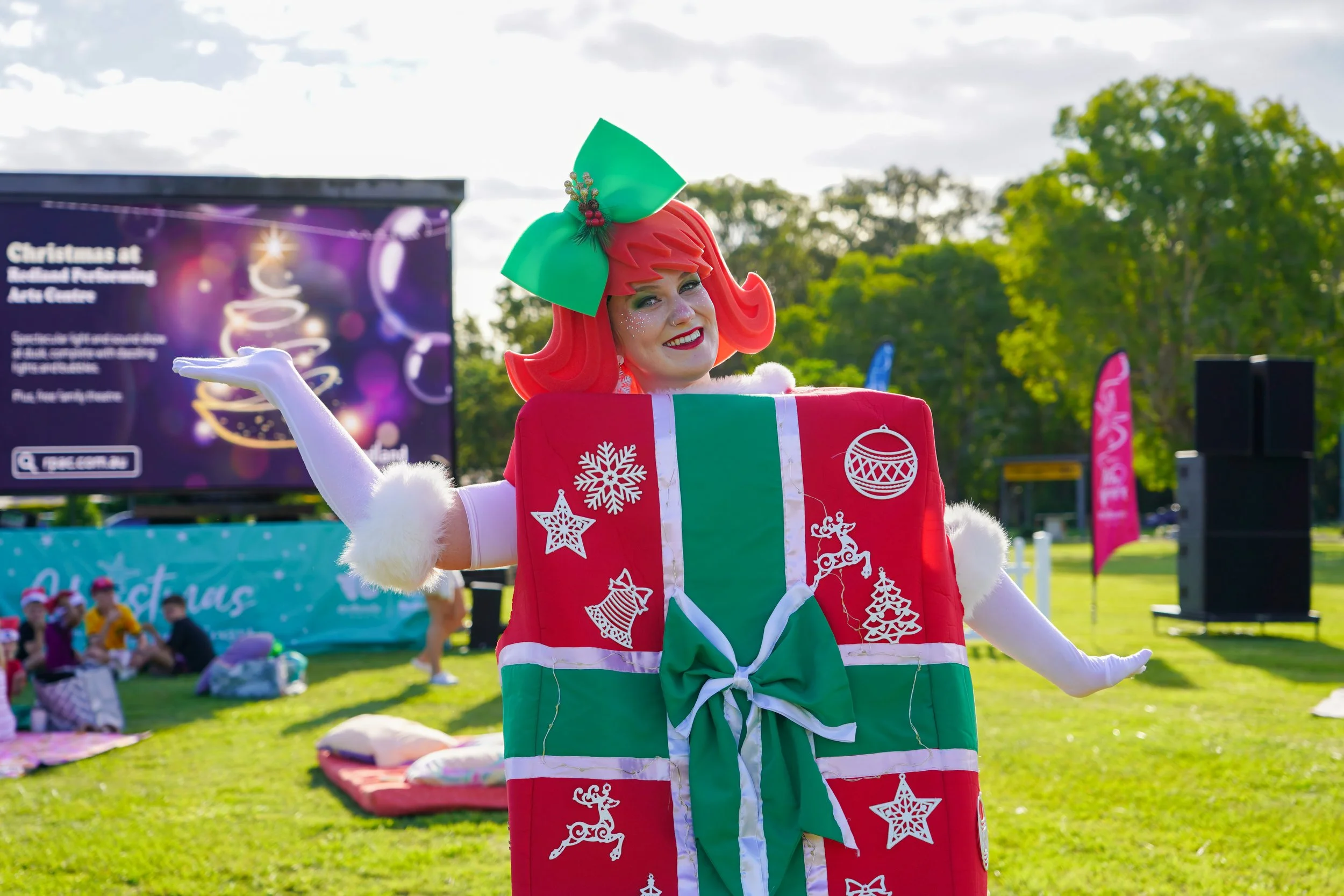 Eyes Up Events Christmas roving ground characters