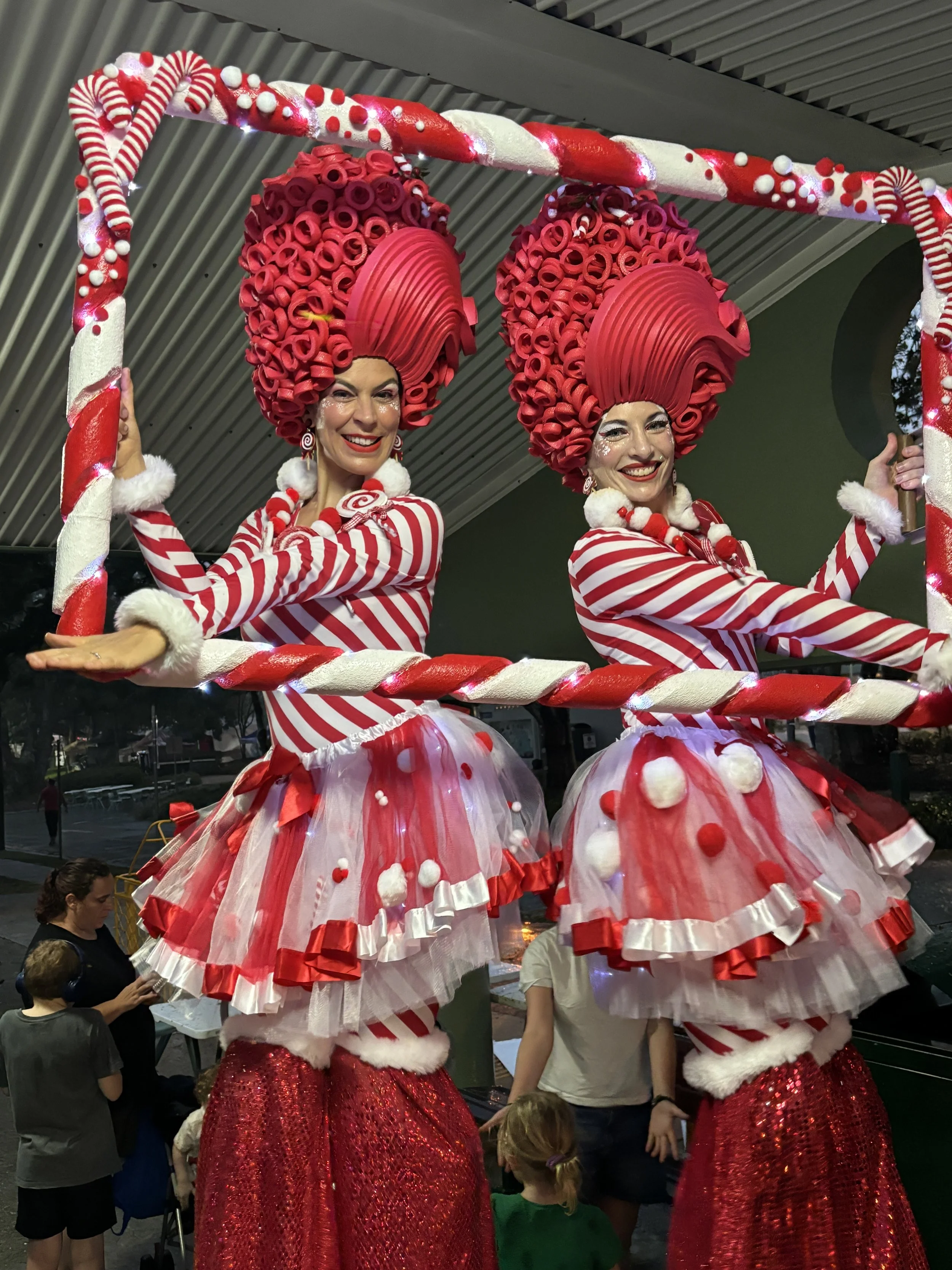 Custom roving picture frame performer designed for festivals, community events and shopping centre activations.