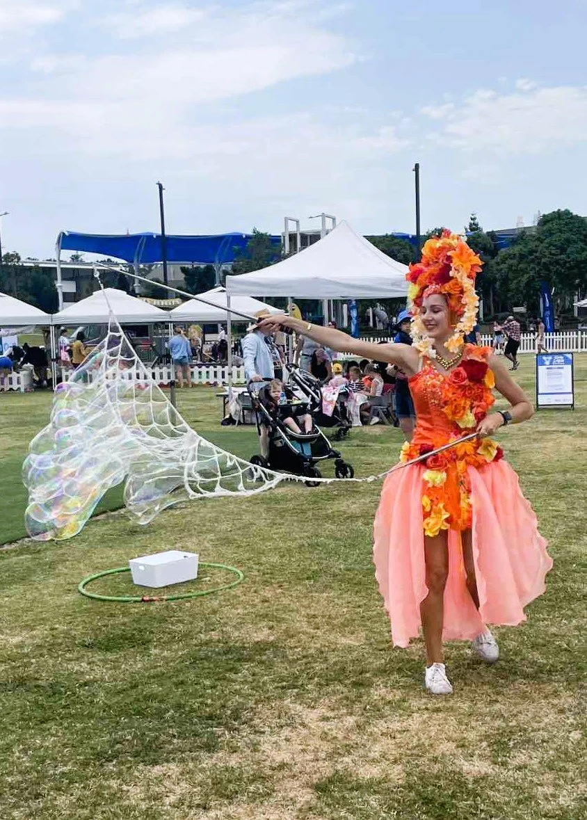 Bubble fairy event entertainment Brisbane Moreton Bay