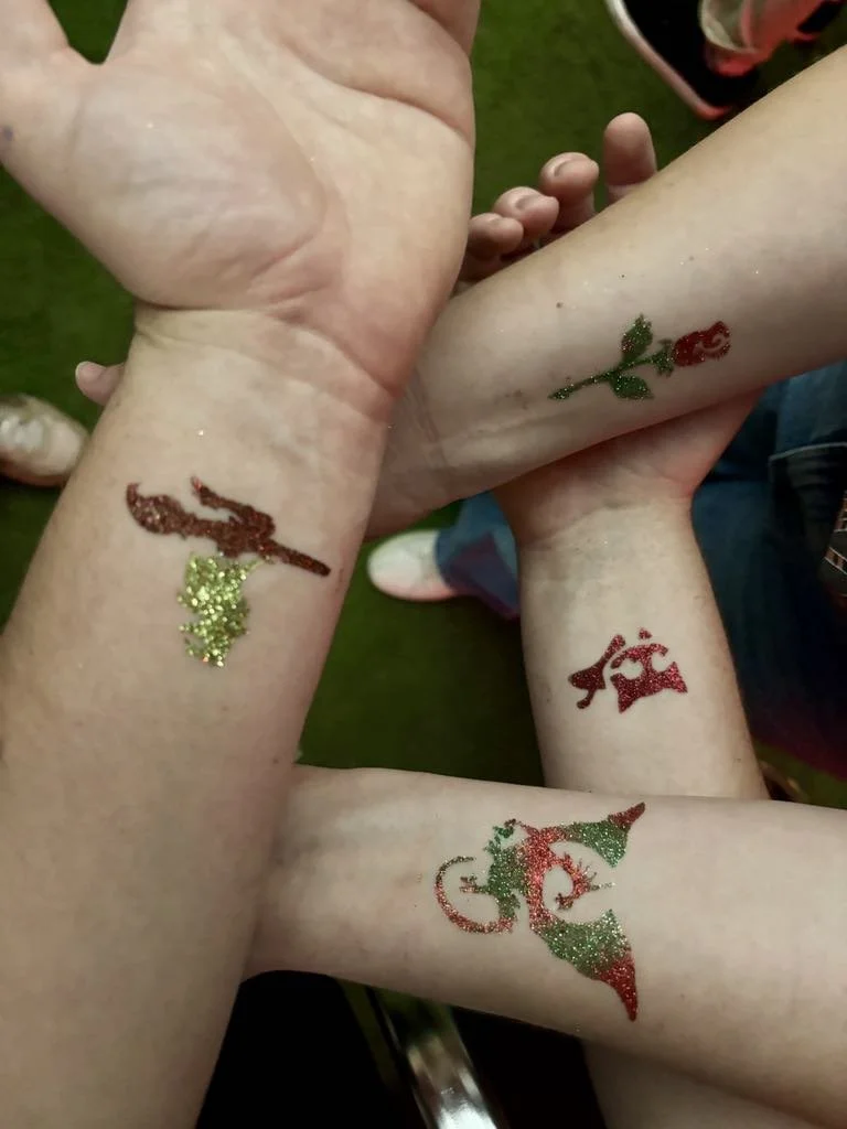 Colourful glitter tattoos for kids parties, festivals and family events across Brisbane.