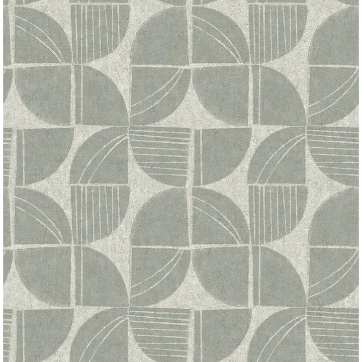 Baxter Sea Green Semicircle Mosaic Wallpaper