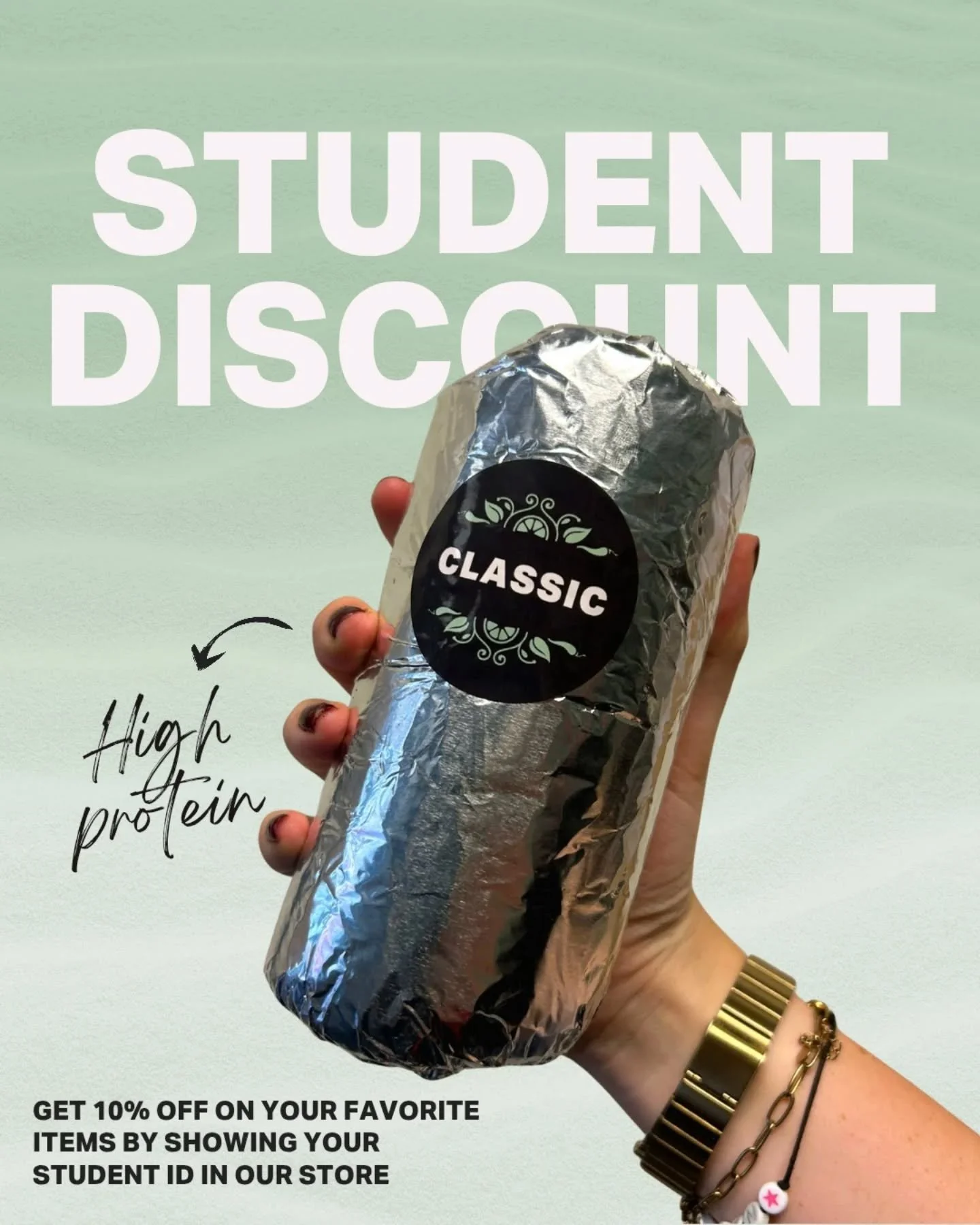STUDENTENKORTING🤑 krijg 10% korting op je favoriete items door je studenten ID te laten zien in onze winkel. Zien we je snel? We zitten op de Kelders 27 in Leeuwarden!

-
#leeuwarden #nhlstenden #student #studentdiscount #BurritoBrothers #mexicanfoo