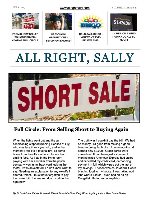 July 2017 Issue of All Right, Sally by Richard W. Price