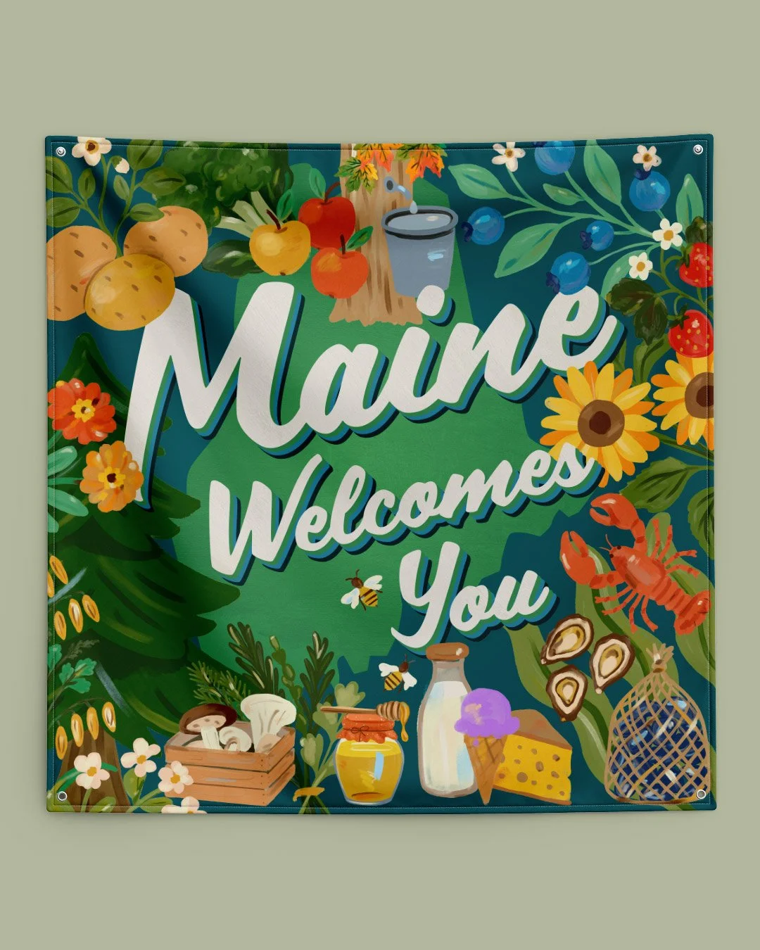 Blueberry pie, bean suppers, lobster rolls, and wool mittens. 🫐🦞🌲

Last year, I had the opportunity to partner with the @mainedacf and Real Maine to create an exhibit celebrating the agricultural heritage, products, and traditions, that help defin