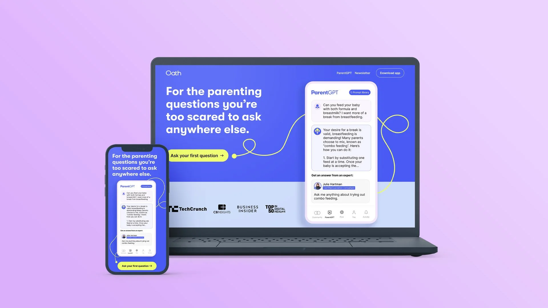 Oath Care responsive website