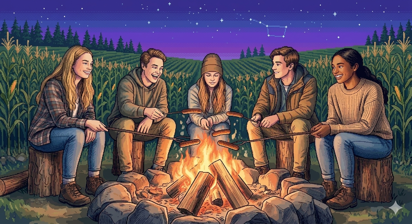 Youth Group at the Campsite