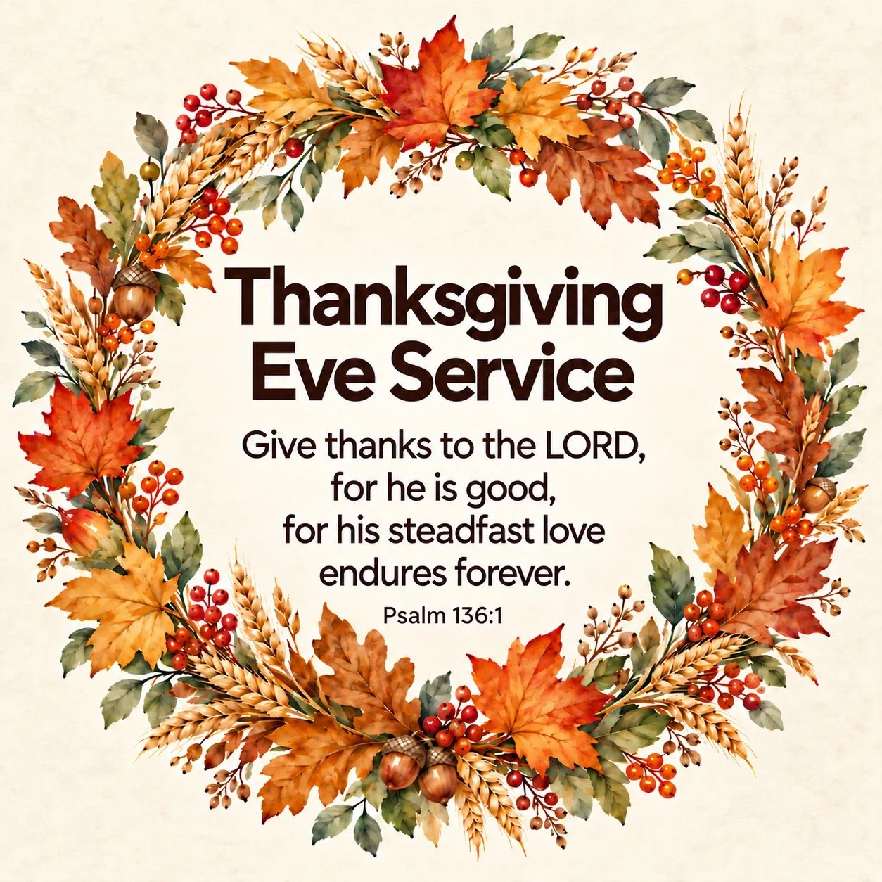 Thanksgiving Eve Service