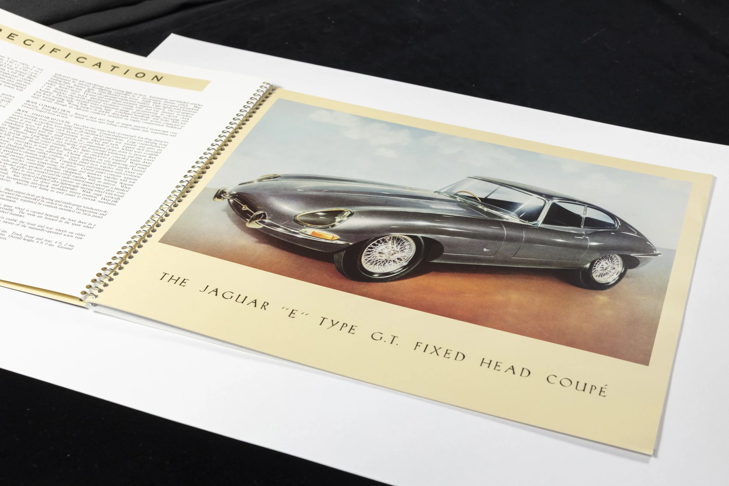 Jaguar E Type Brochure, Design and print