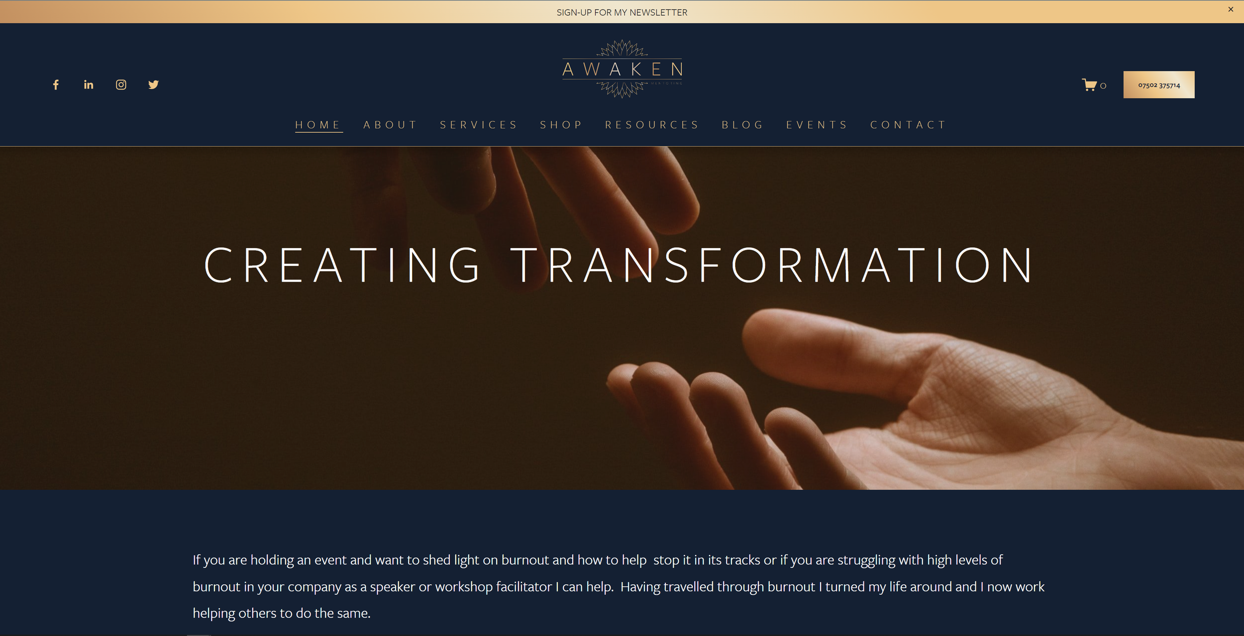 Awaken Mentoring Website