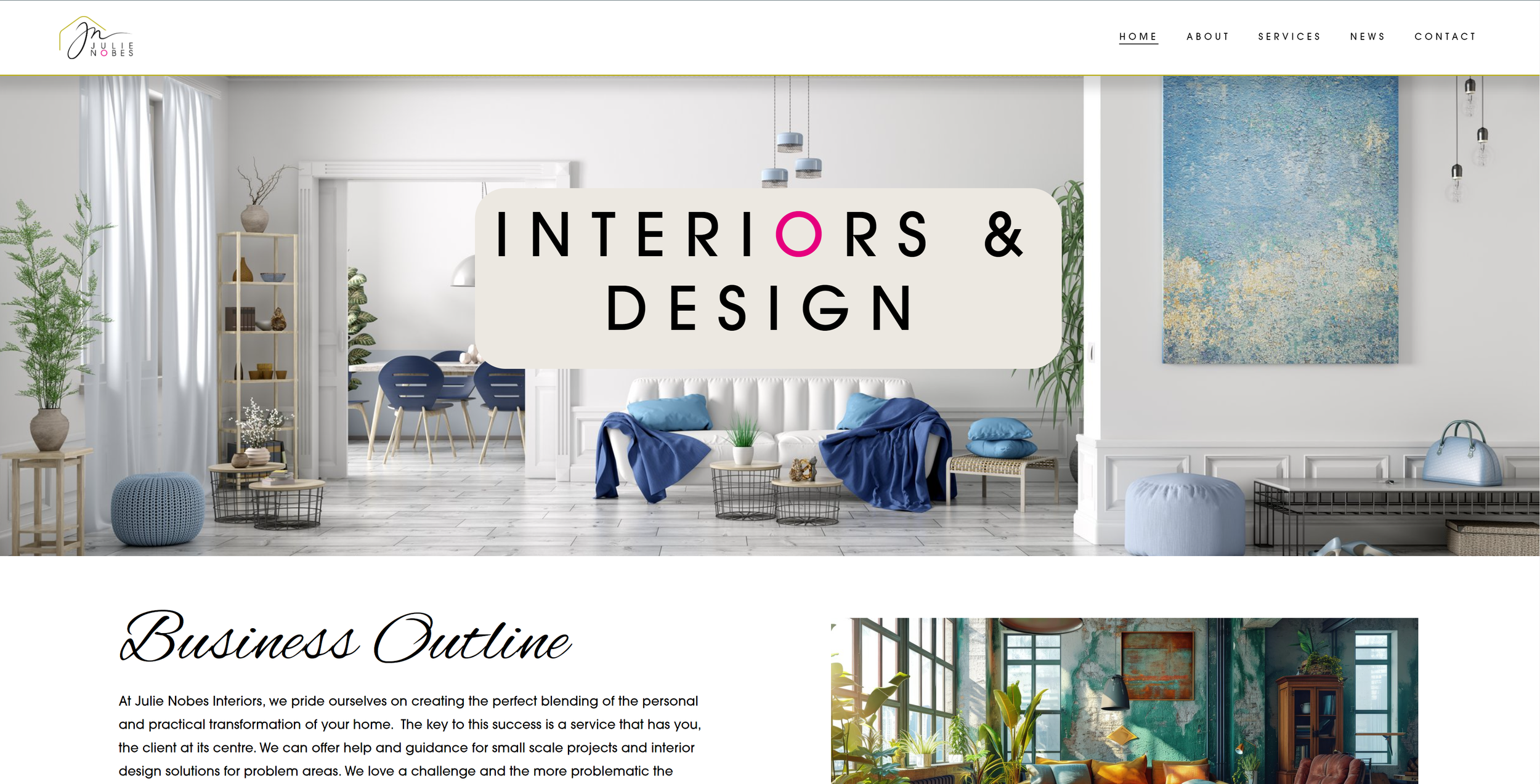 Julie Nobes Interiors Website