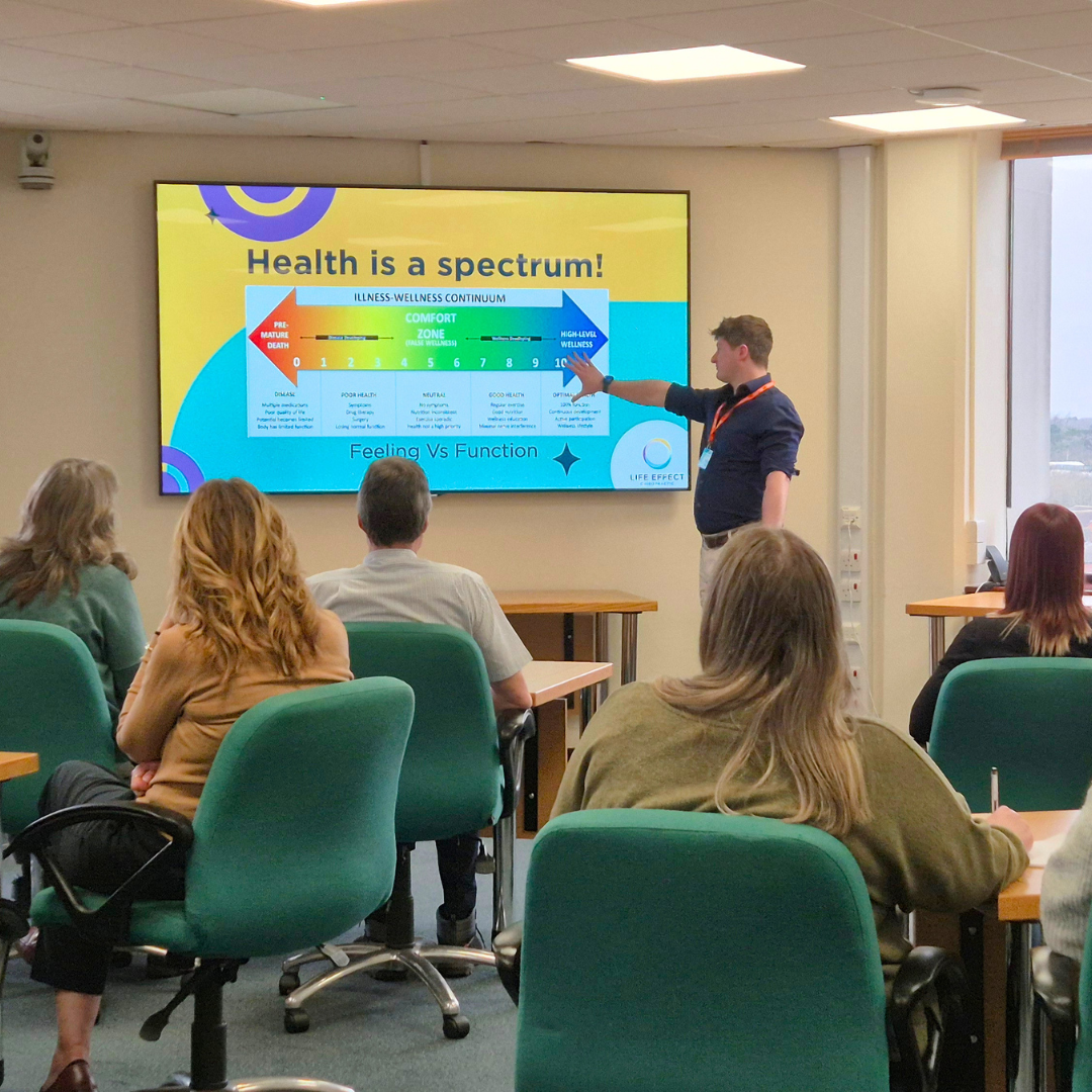 Tom DC Delivering a Wellness Talk