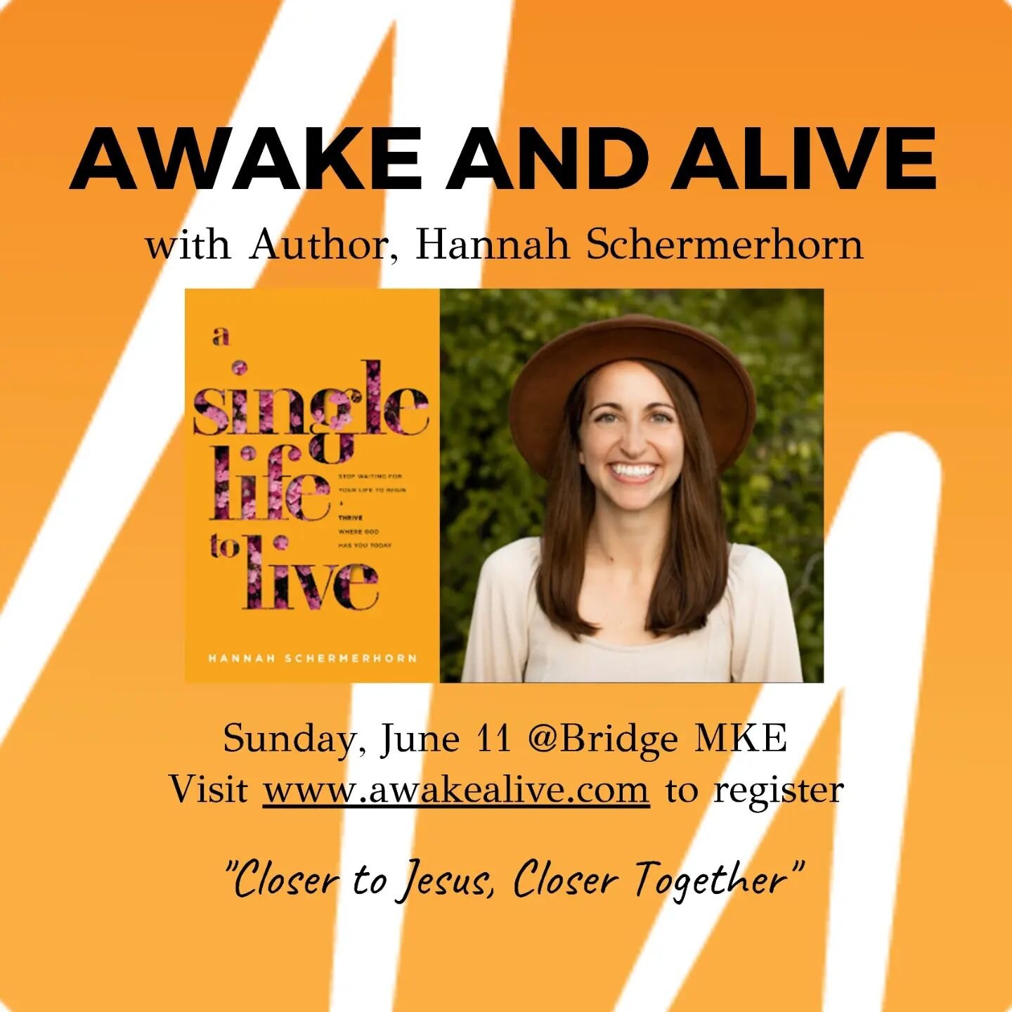 Wisconsin friends, Midwest friends, or anyone else who wants to visit ✈️😊 I'll be speaking at Awake and Alive this year! Join me for the one day summer group by registering (it's free!) at www.awakealive.com 🎉

#single #conference #speaking #christ