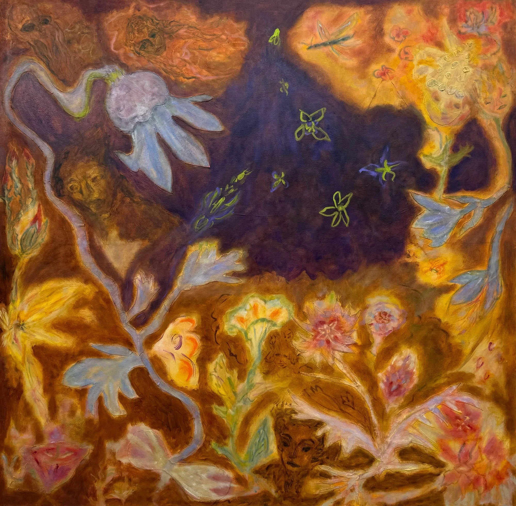 Miss Willmott’s Ghost, 2017-2025
Oil and collage on canvas
180 x 180 cm