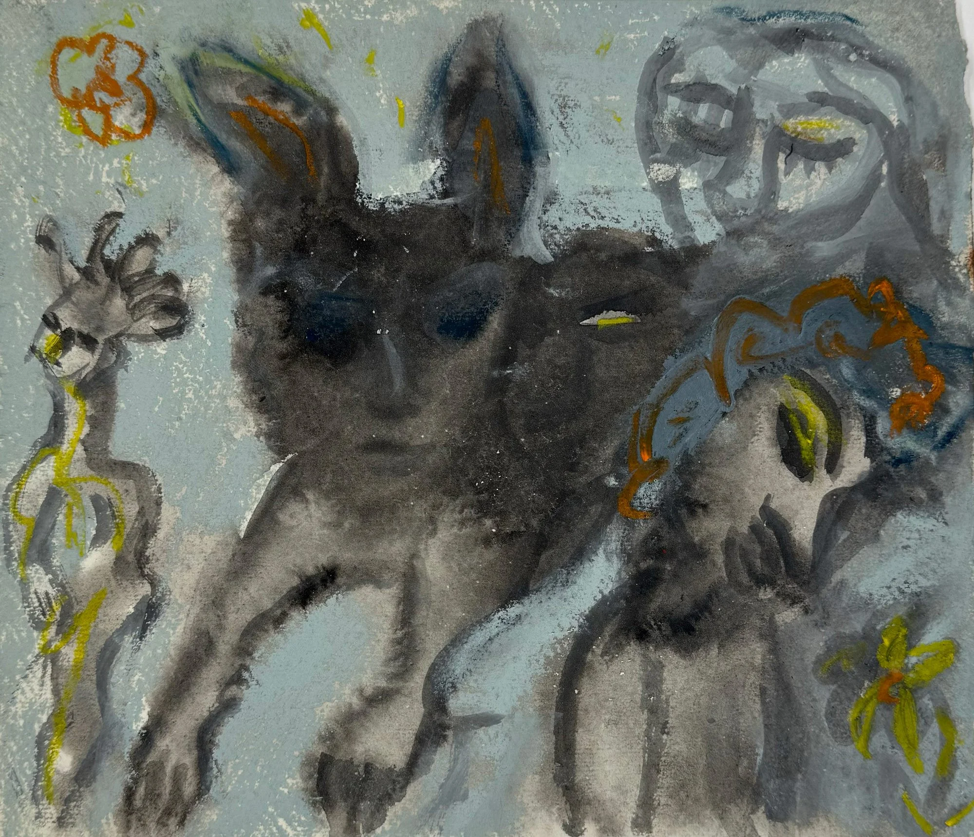 Threads of the Air, 2021
Pastel and ink on paper
12 x 24.5 cm