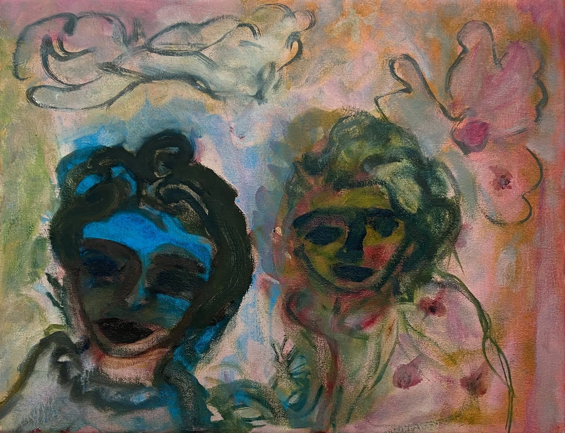 Lilies of the Valley, 2021
Oil and mixed media on canvas
35.5 x 46 cm