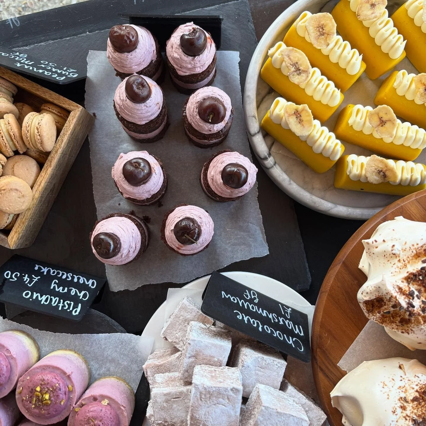 A slightly belated @holtmarket post! 🤩

It&rsquo;s a little windy but still smiling here lots of yumminess still on the stall for Sunday treats 🥰

#hestiapatisserie