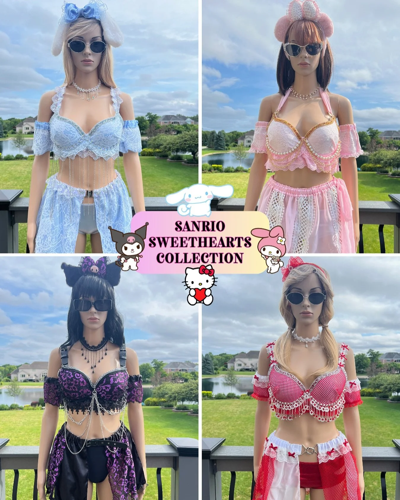 Sweethearts in the pit 🎧🎶💕 Our cutest crew lands this Thursday at 6pm CST! Which cutie are you claiming? ✨

#sanrioraveoutfit #raveoutfitinspo #sanriocollection #hautelinebling #festivalfashion