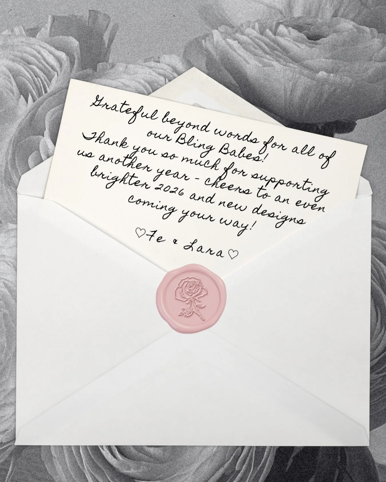 Forever grateful for our Bling Babes &mdash; wishing you all love, light &amp; a wonderful 2026! 🤍✨