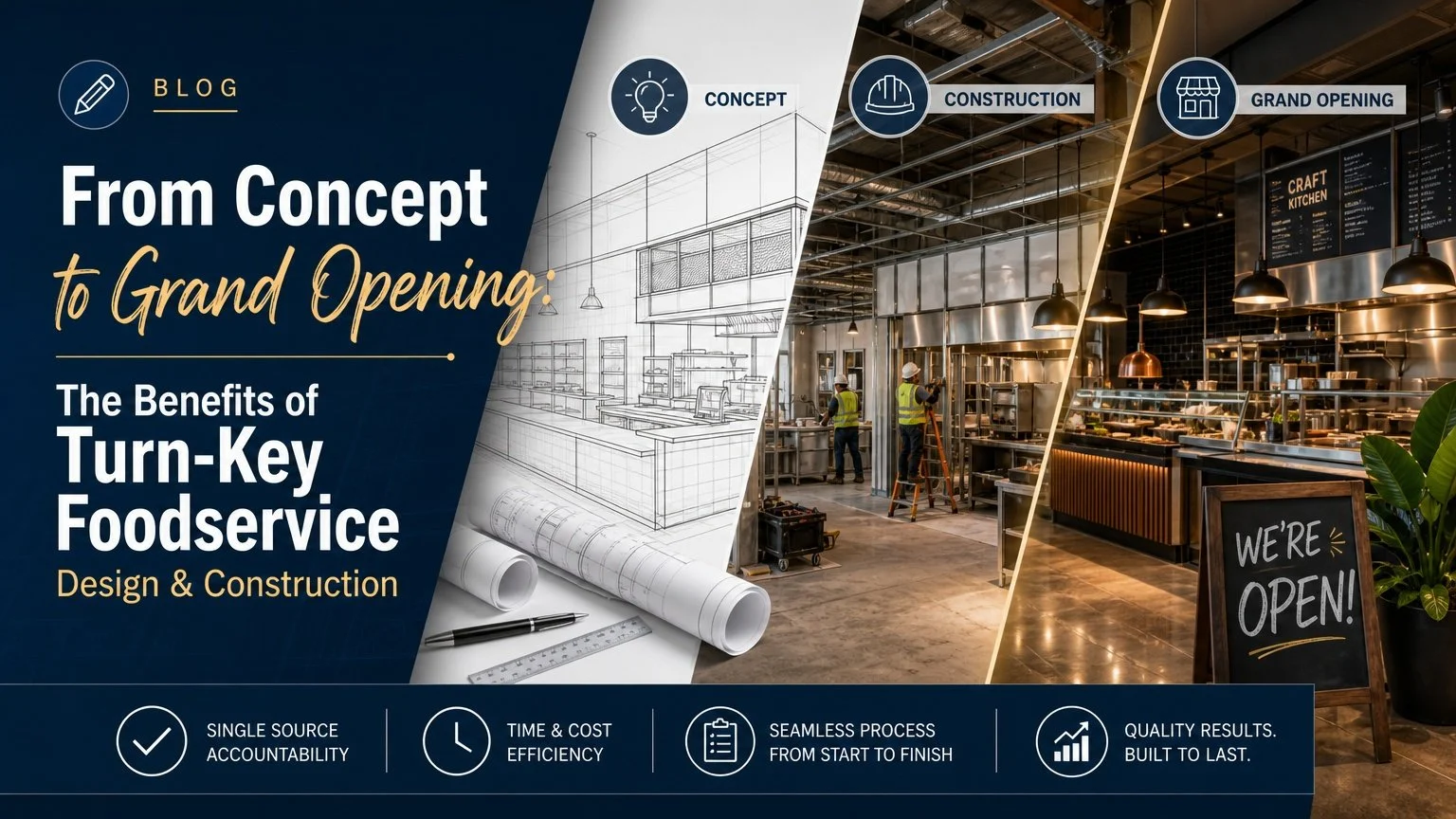 From Concept to Grand Opening: The Benefits of Turn-Key Foodservice Design &amp; Construction