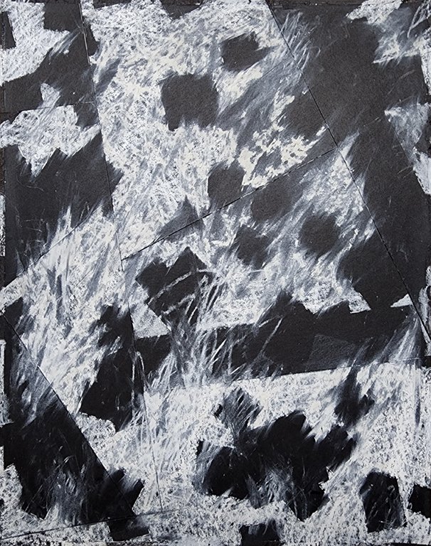 Mindscape Exploration 1, 14"x11", Grease pencil on 1/16" thick art-board