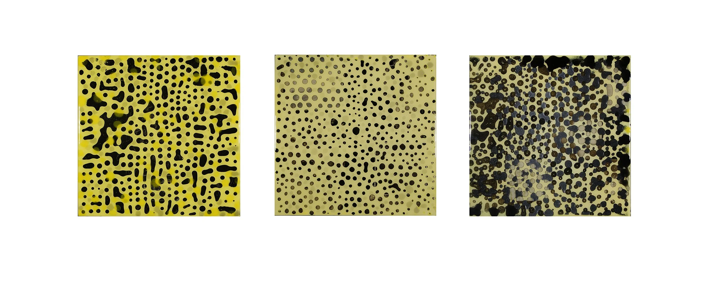 SOLD - Delighted Trio, 9.75 x 9.75 x 1.5in each
