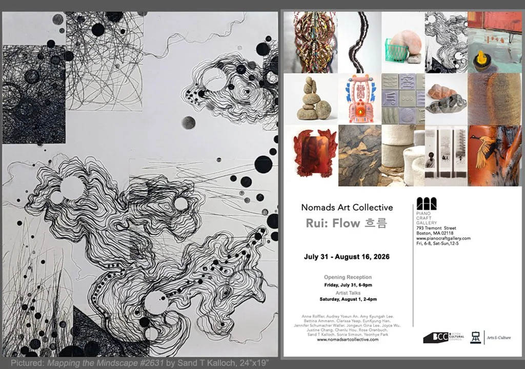 July 31 - August 16, 2026 - Rui: Flow 흐름 presented by Nomads Art Collective at the Piano Craft Gallery in Boston