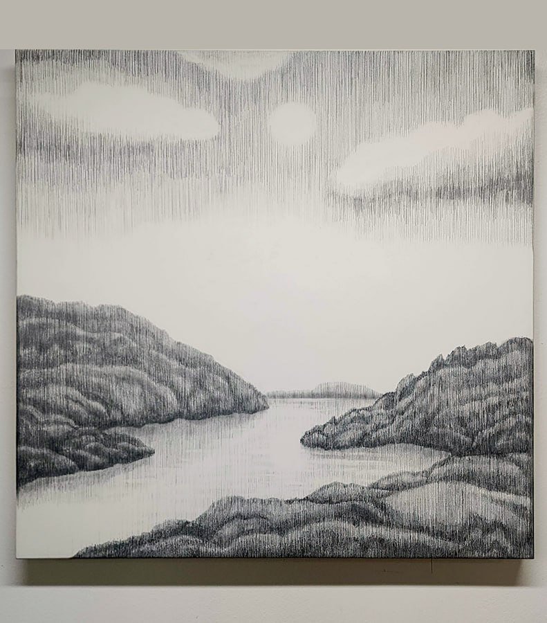 "My Real World" 30x30, received a Grumbacher Award of Distinction from the North Shore Arts Association in September 2025